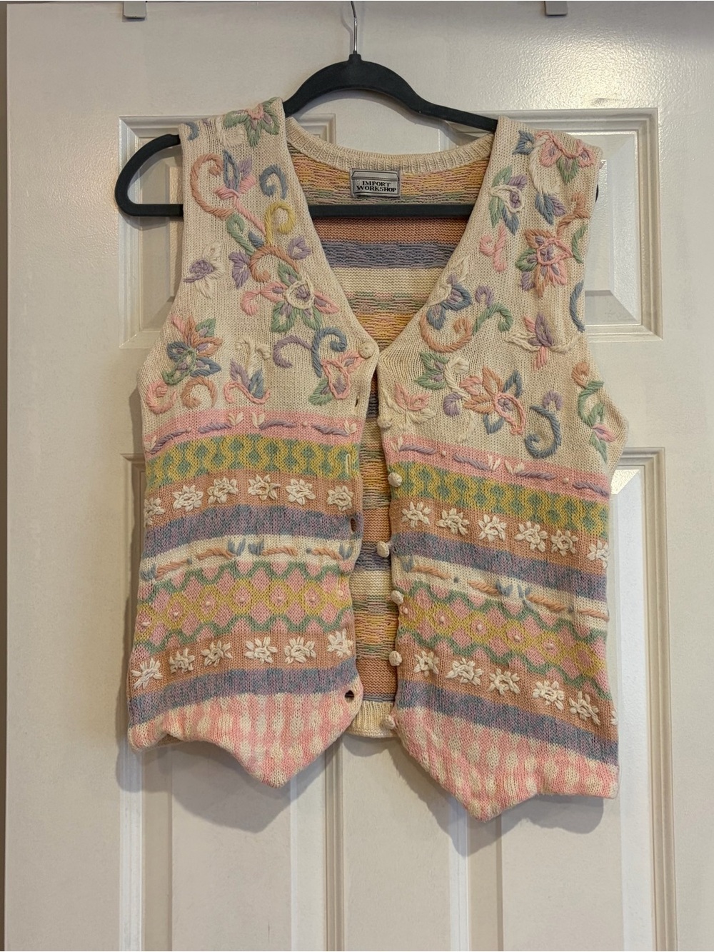 vintage pastel knit vest
